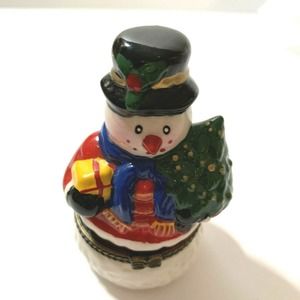 Trinket Boxes Collectible Small - Snowman Collectible Holiday Decor Christmas